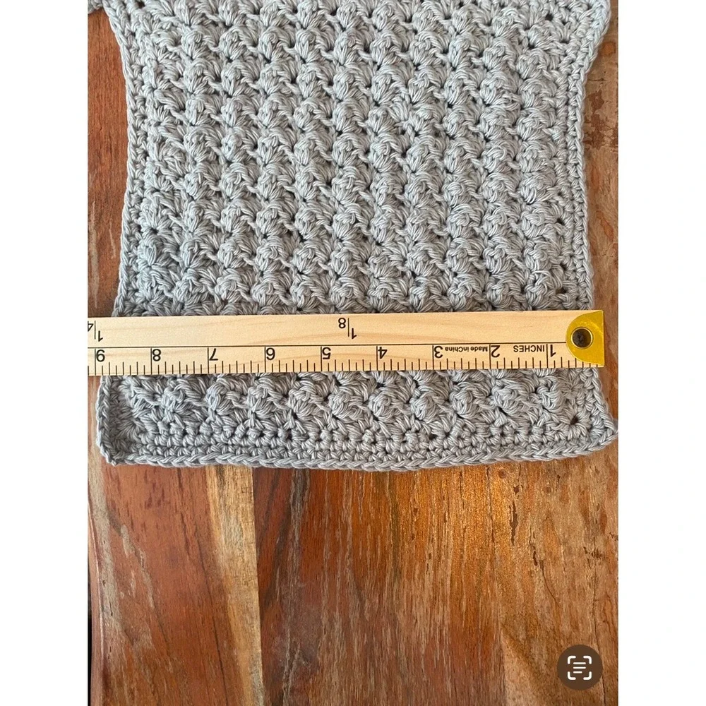 Crocheted Washcloth Handmade Spa Cloth Scrub Face Cloth Neutral Home Decor